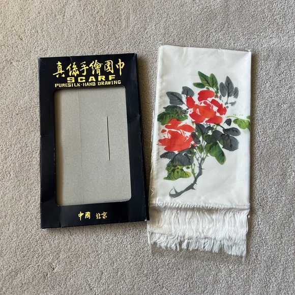 Silk Hand Drawn Scarf - Picture 4 of 4